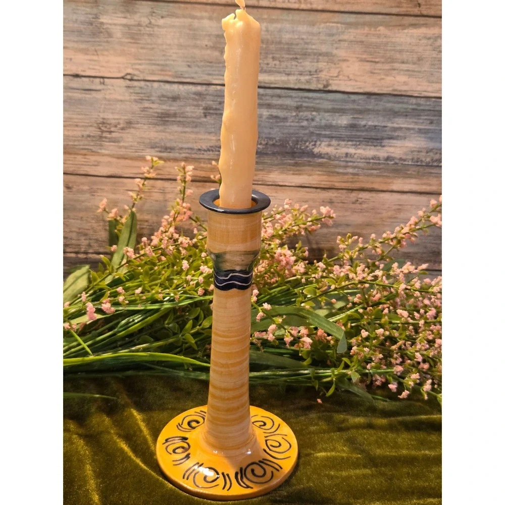 Belinda‎ Brayshaw Irish Studio Pottery Ceramic Candlestick Holder
